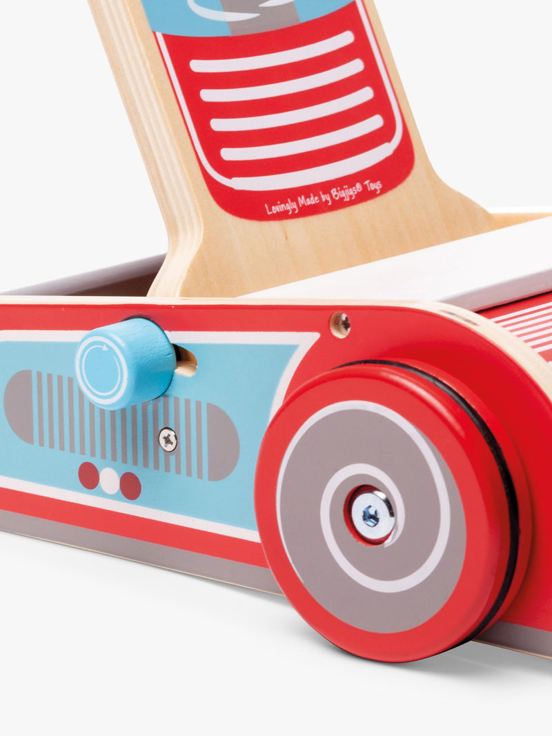 Bigjigs Toys wooden upright toy vacuum cleaner (British brand)