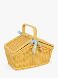 Bigjigs Toys picnic basket set with tin teacups and teapot - British product