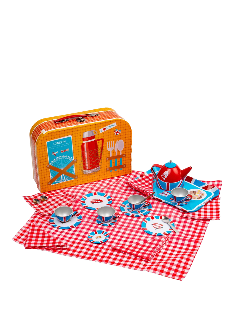 Bigjigs Toys London tin tea playset - British product