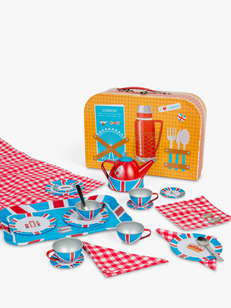 Bigjigs Toys London tin tea playset - British product