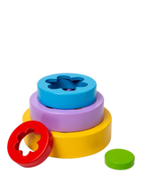 John Lewis Bigjigs Toys Flower Tower Wooden Stacking Toy 5 Pieces- Buy online at McGrocer