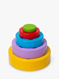 Bigjigs Toys Flower Tower wooden stacking toy with 5 pieces (British brand)