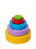 Bigjigs Toys Flower Tower wooden stacking toy with 5 pieces (British brand)
