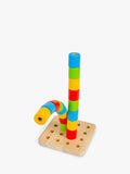 Bigjigs Toys stacking toy Wobbly Peg Board, imported from the UK