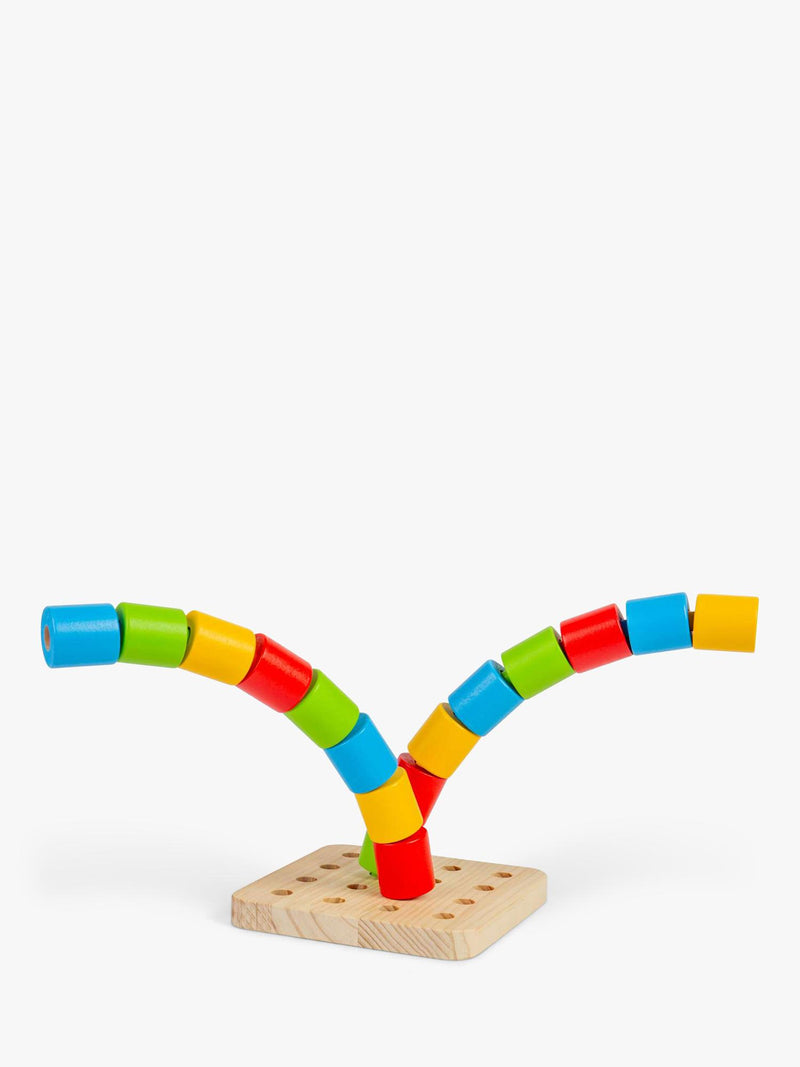 Bigjigs Toys stacking toy Wobbly Peg Board, imported from the UK