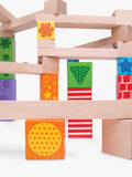 Bigjigs Toys wooden marble run 53 pieces (British brand)