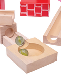 Bigjigs Toys wooden marble run 53 pieces (British brand)