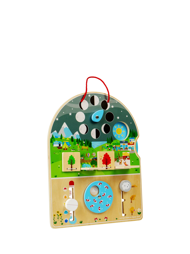 Bigjigs Toys wooden weather board activity toy, imported from the UK