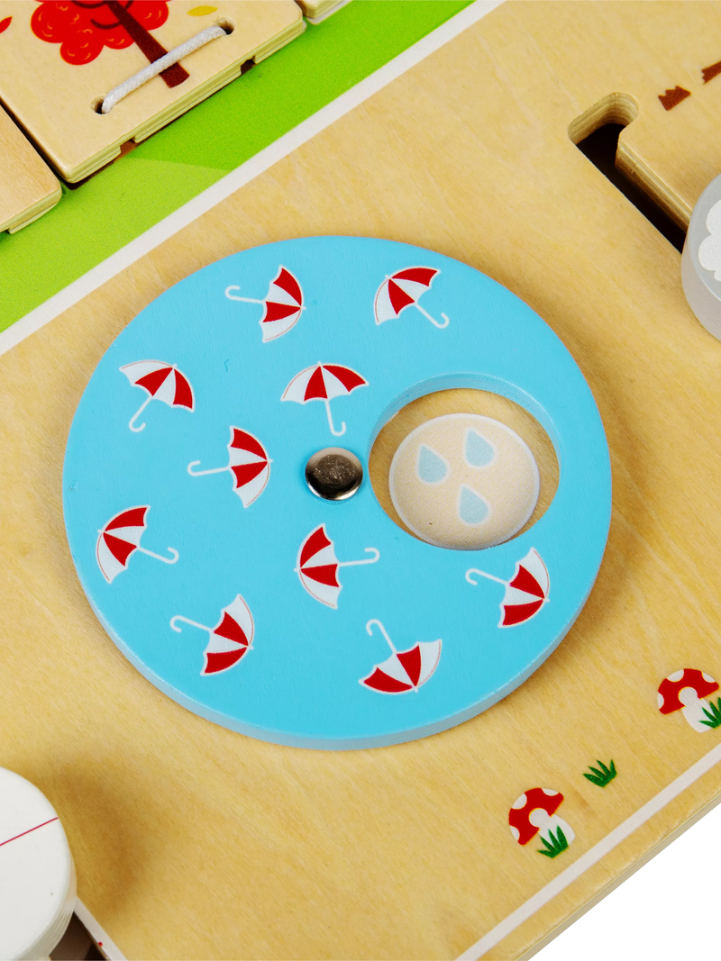 Bigjigs Toys wooden weather board activity toy, imported from the UK