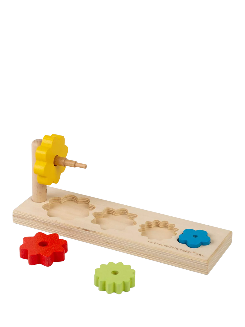 Bigjigs Toys wooden Flower Sorter shape-matching toy - British product
