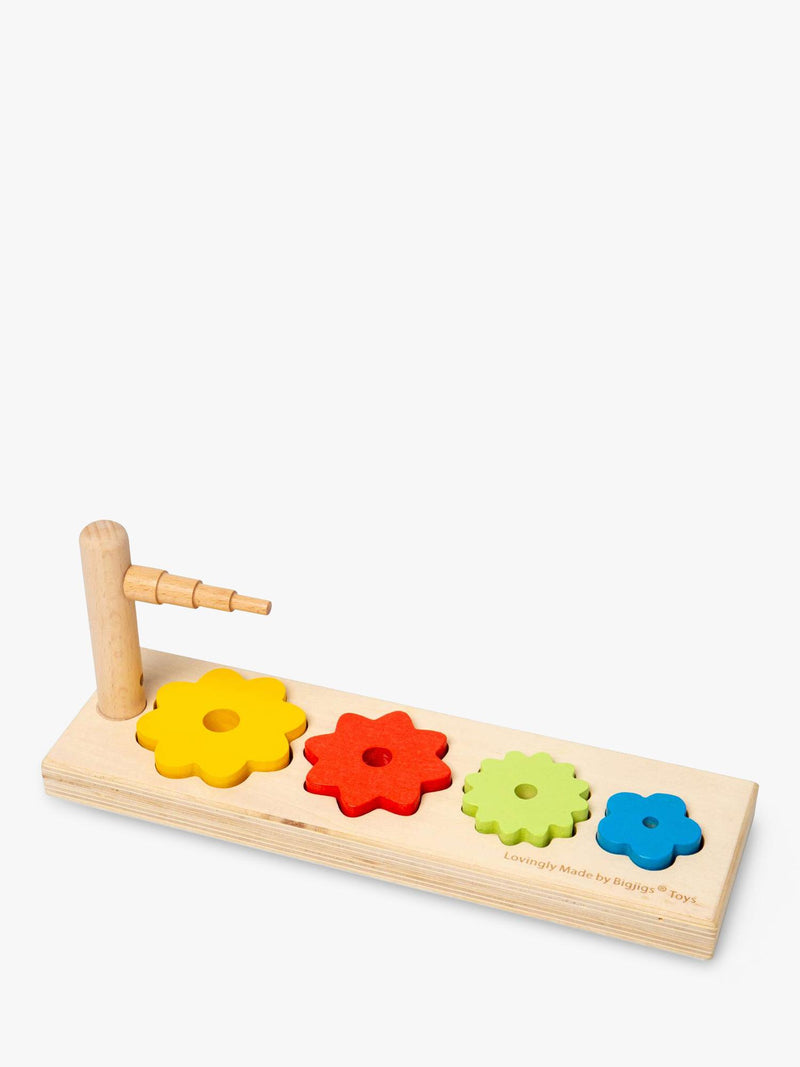 Bigjigs Toys wooden Flower Sorter shape-matching toy - British product