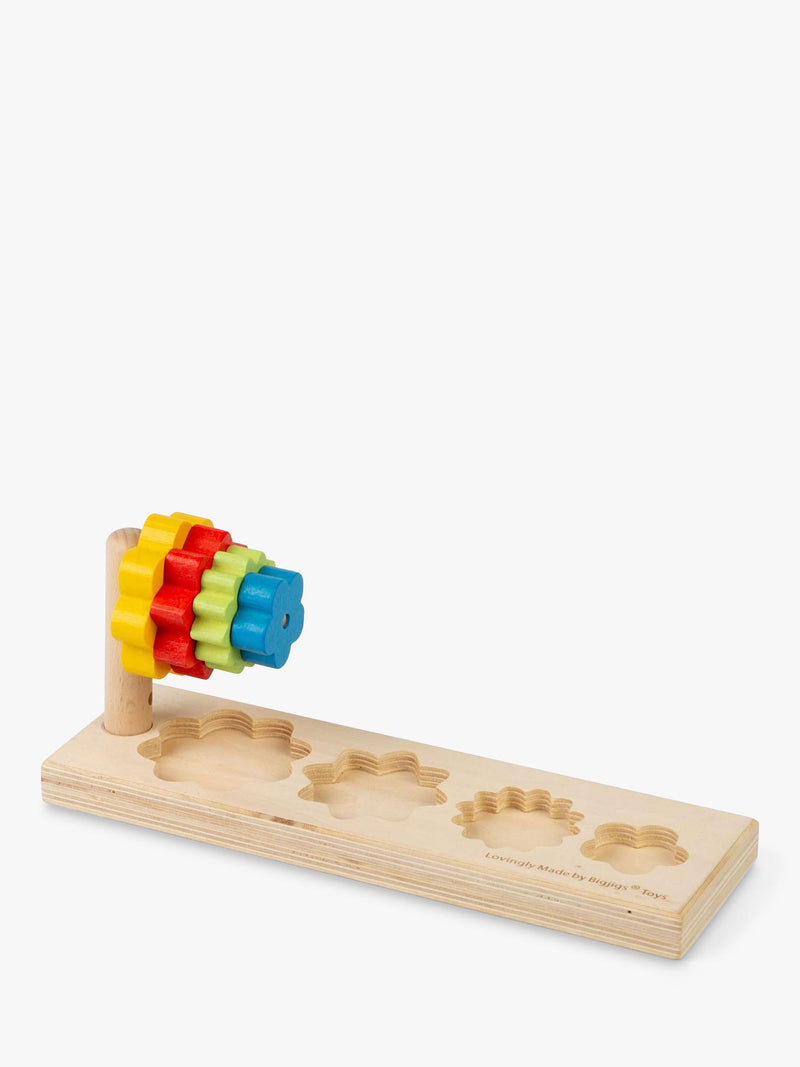 Bigjigs Toys wooden Flower Sorter shape-matching toy - British product