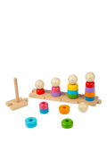 Bigjigs Toys Rainbow Family stacking toy 25 wooden pieces, imported from the UK