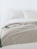 John Lewis diamond border throw grey green 140x190cm - British product