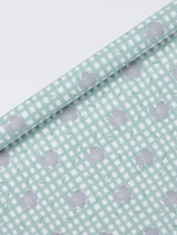 John Lewis John Lewis Gingham Elephant Wrapping Paper Green 3m- Buy online at McGrocer