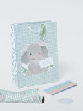 John Lewis gingham elephant wrapping paper 3m, imported from the UK