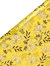 John Lewis Sara Miller Botanic Blooms Wrapping Paper - Yellow, 3m- Buy online at McGrocer
