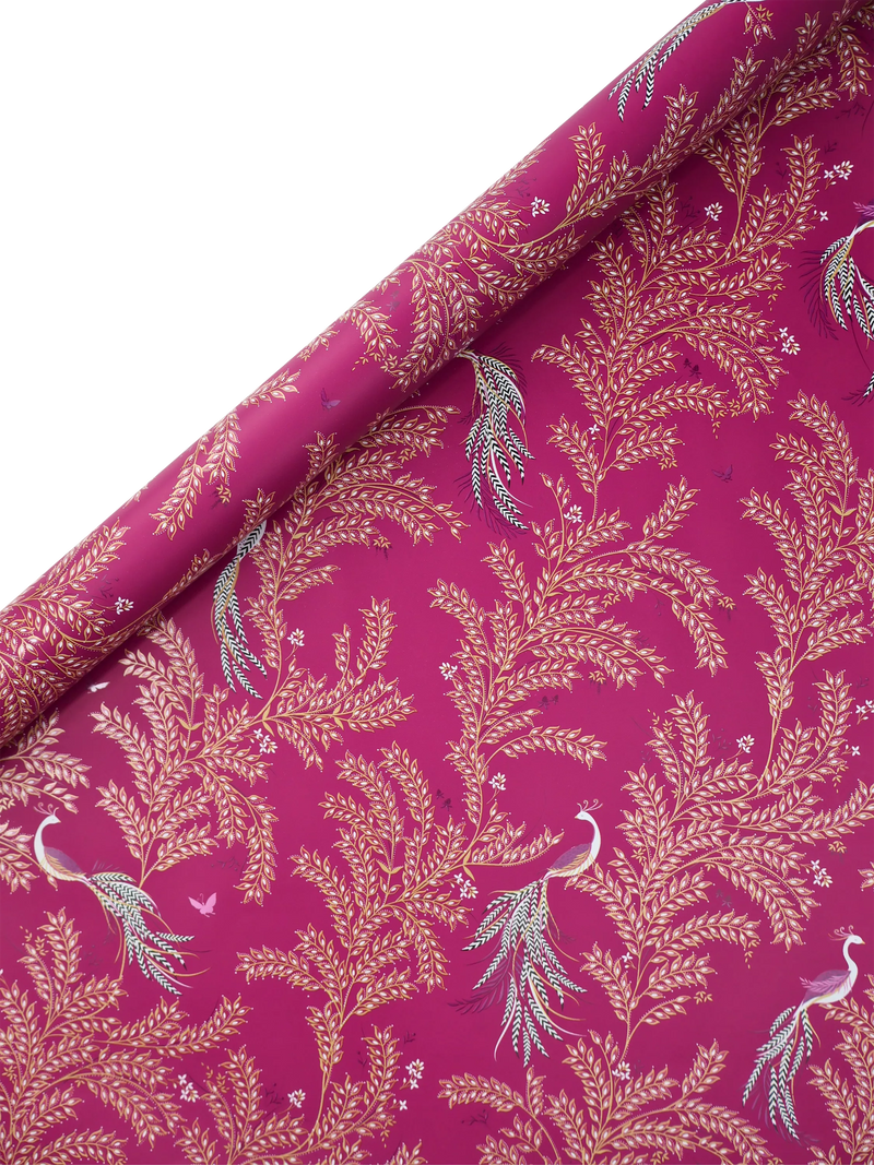 Sara Miller Elegant Bird wrapping paper pink 3m, imported from the UK