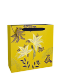 Sara Miller Botanic Blooms yellow gift bag with foil - imported from the UK