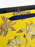 Sara Miller Botanic Blooms yellow gift bag with foil - imported from the UK