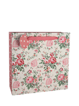 John Lewis Cath Kidston Hackney Rose Gift Bag Pink- Buy online at McGrocer