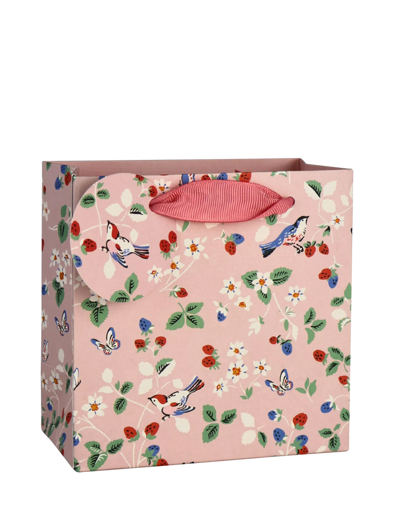 Cath Kidston small pink floral gift bag, UK version