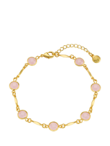John Lewis Orelia Rose Water Opal Link Chain Bracelet Gold/Pink- Buy online at McGrocer