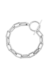 John Lewis Orelia LUXE Rectangle T-Bar Link Bracelet 19cm- Buy online at McGrocer