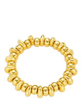 John Lewis Orelia Polished Metal Nugget Stretch Bracelet Pale Gold- Buy online at McGrocer