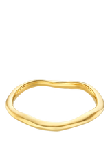 John Lewis Orelia Polished Hammered Bangle Pale Gold- Buy online at McGrocer