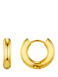 Orelia LUXE Chubby Small Hoop Earrings, Gold
