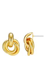 John Lewis Orelia Statement Interlocking Earrings Gold- Buy online at McGrocer