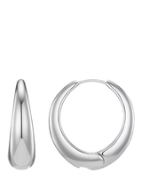 John Lewis Orelia Tapered Hoop Earrings Silver- Buy online at McGrocer