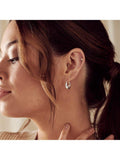 Orelia tapered hoop earrings silver, imported from the UK