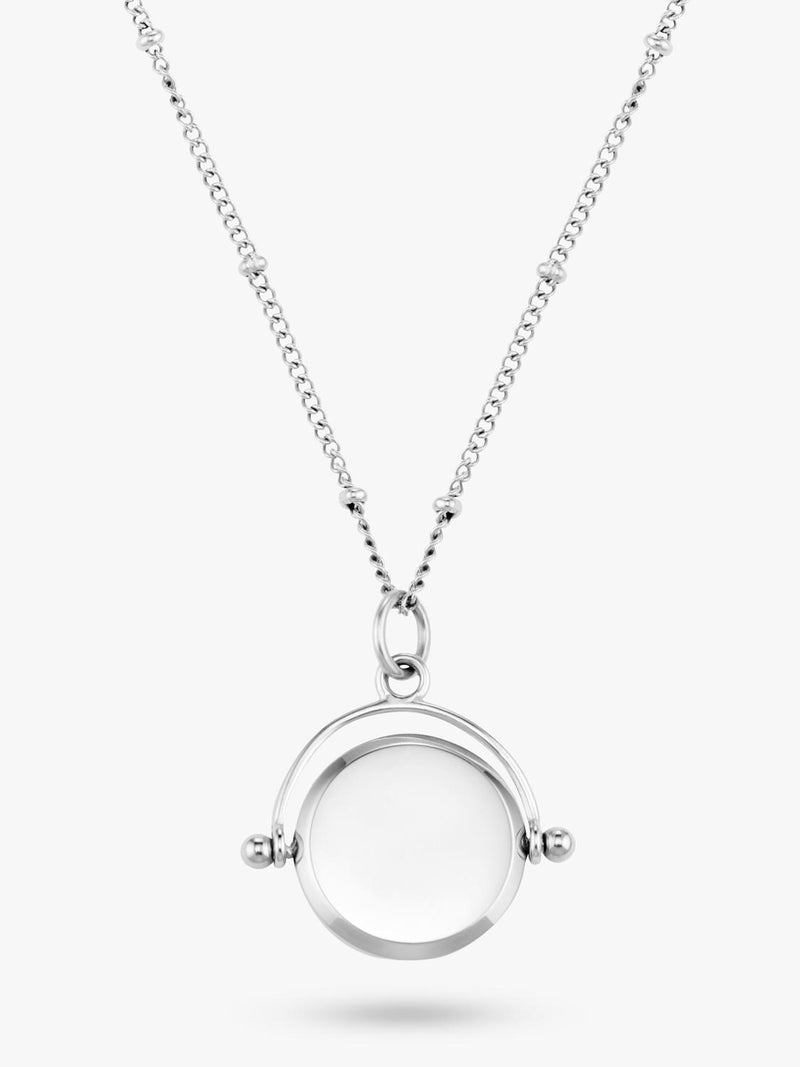 Orelia silver disc spinner necklace (British brand)