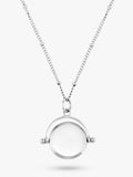 Orelia silver disc spinner necklace (British brand)