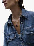 Orelia silver disc spinner necklace (British brand)