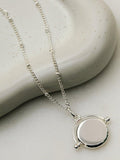 Orelia silver disc spinner necklace (British brand)