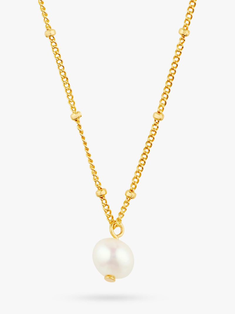 Orelia pearl satellite necklace gold - British product
