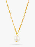 Orelia pearl satellite necklace gold - British product