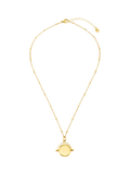 Orelia Faceted Disc Spinner Necklace pale gold 45.5cm (British brand)