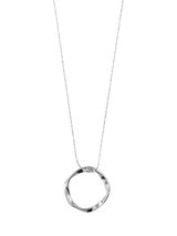 John Lewis Orelia Open Circle Mid Length Necklace, Silver- Buy online at McGrocer