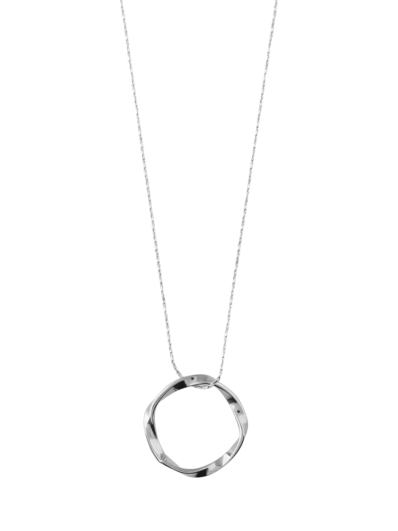 Orelia open circle pendant necklace in silver, imported from the UK