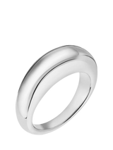John Lewis Orelia Tapered Domed Ring Silver Plated Band 18x6.5mm- Buy online at McGrocer
