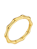 Orelia polished bamboo ring pale gold M/L - British product