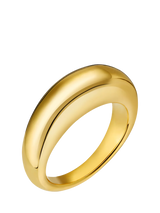 John Lewis Orelia Polished Tapered Dome Ring Pale Gold 18x6.5mm- Buy online at McGrocer