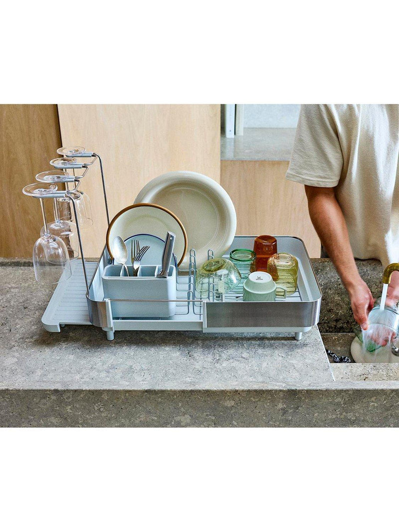 Joseph Joseph extendable dish rack in stainless steel (British brand)