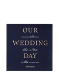 PRINTWORKS wedding guest book ivory cover navy slipcase - British product