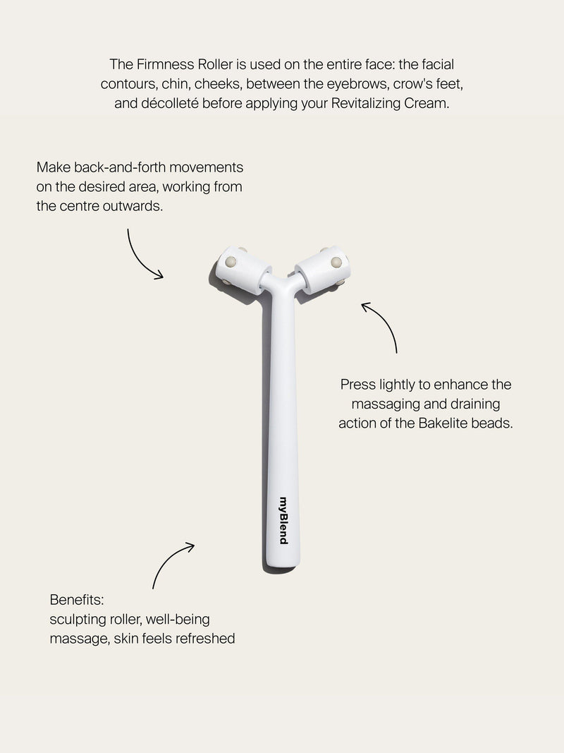myBlend Firmness Roller facial massage tool, imported from the UK