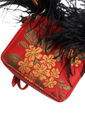 Marques Almeida red floral jacquard crossbody bag, UK version